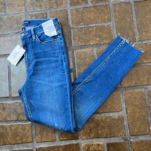 NWT Calvin Klein Super High Rise Split Hem Distressed Skinny Jean